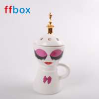 Factory Wholesale Custom Big Eye Arabic Incense Burner Ceramic With Ceramic Handle