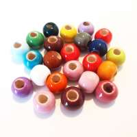 Wholesale ceramic solid color shaped jewelry beads, Medium ball shaped one color spacer ceramic bead for jewelry making