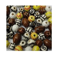 Wholesale small sport ceramic beads for crafts and jewelry making, Sport shaped small jewelry ceramic bead