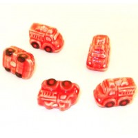 Wholesale multi-colors Peru ceramic beads for jewelry making, Fie Truck shaped ceramic bead