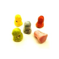 Wholesale solid color ceramic animal beads for jewelry making, One color Puppy shaped ceramic beads